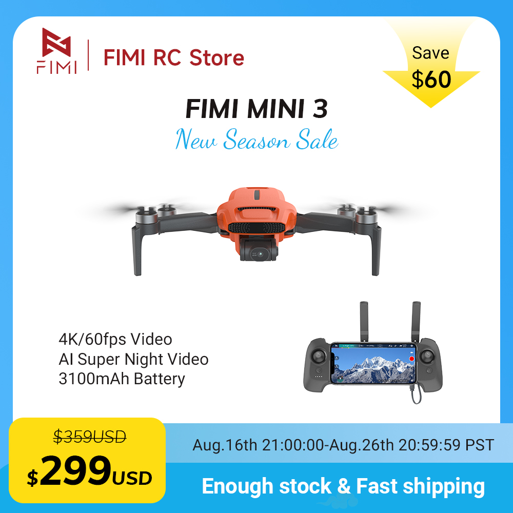 Drone Gimbal 3 Axis - Drone FIMI MINI 3 com Câmera