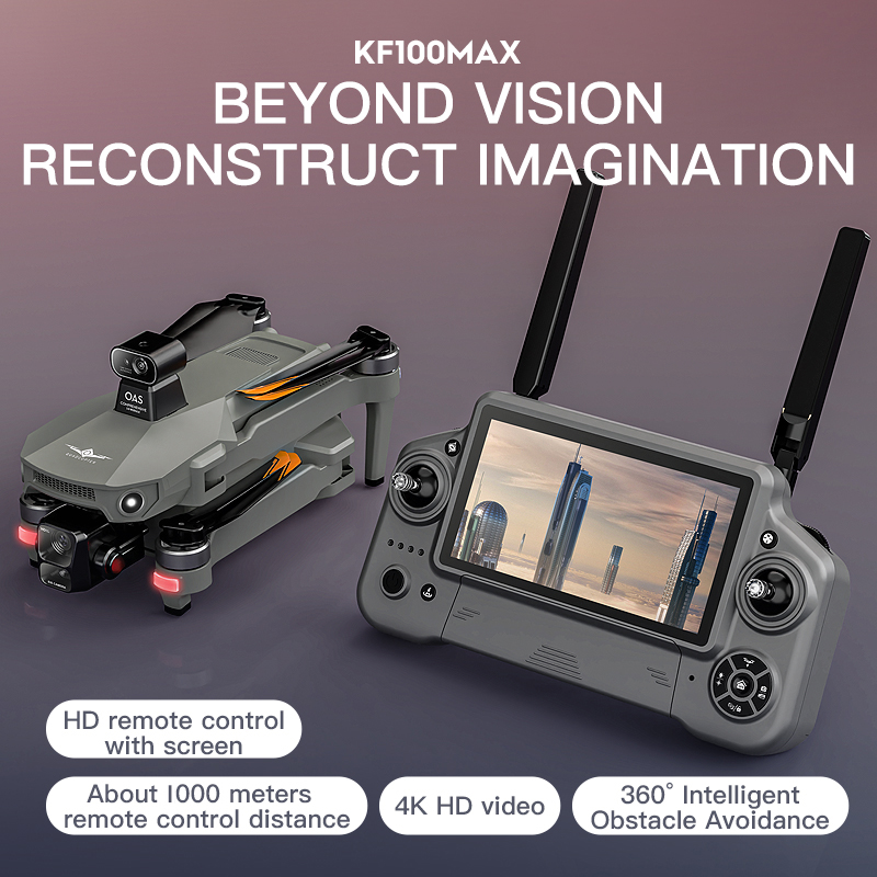 Kf100 max gps drone 4k câmera  - Drone Gimbal 3 Axis avaliação e preço
