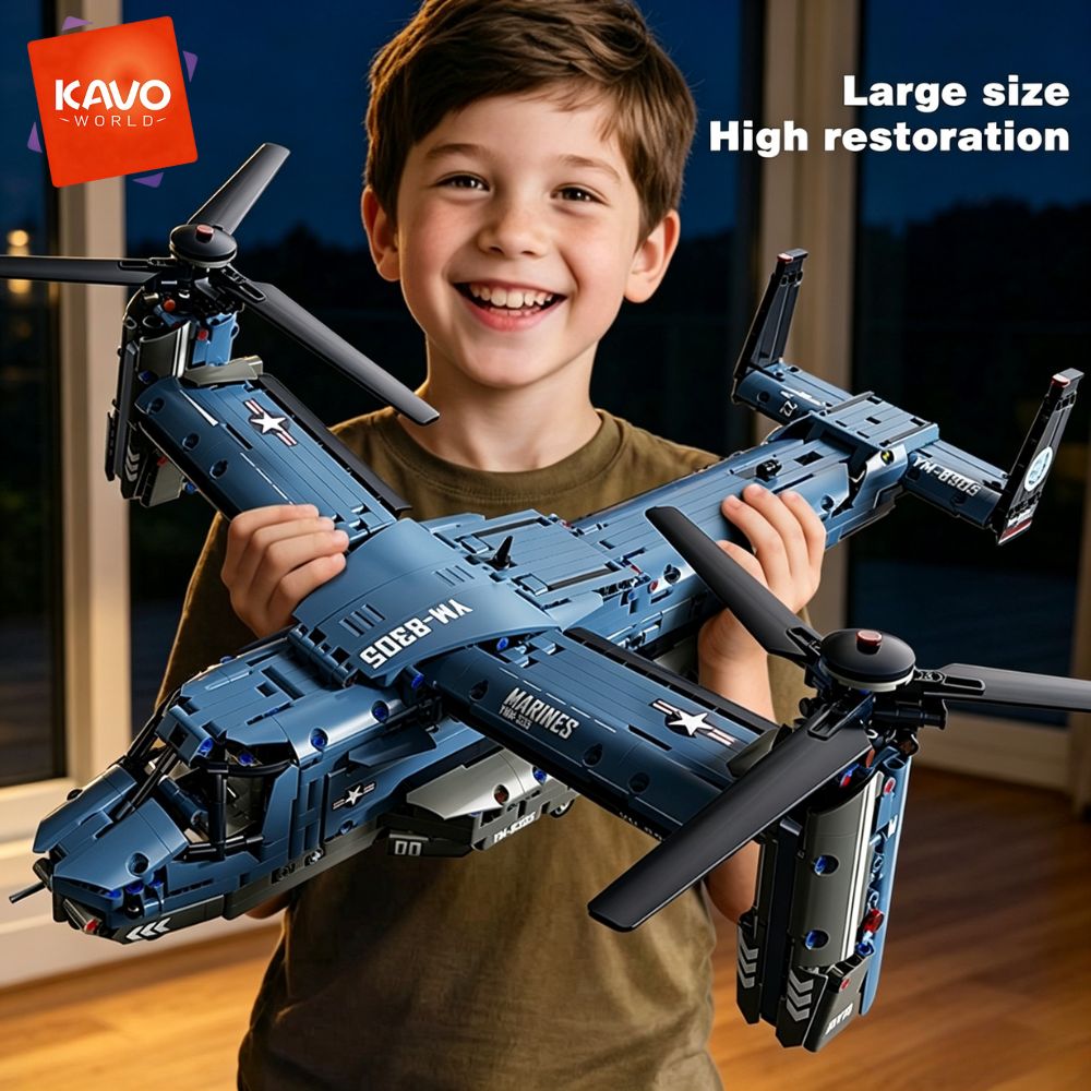 KAVOWORLD 1486PCS V-22 Osprey  - Jjrc Drone X12 avaliação e preço